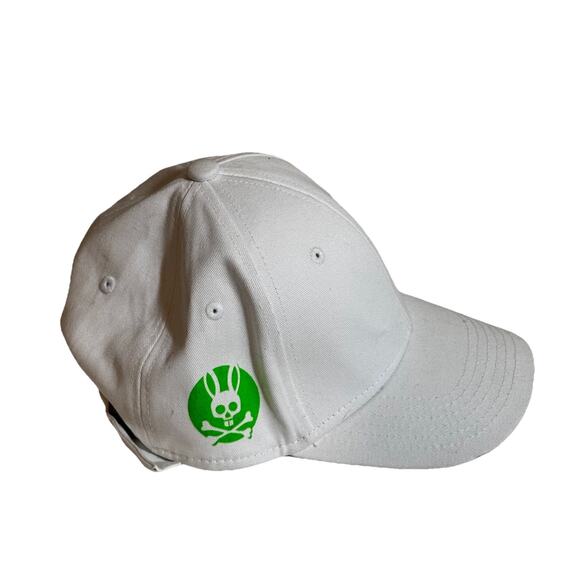 Psycho Bunny Cap Hat White Adult Adjustable Preppy Strapback Baseball Casual - Picture 3 of 5